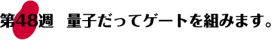 第48週：量子だってゲートを組みます。